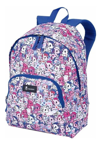 Mochila Unicórnio Costa Grande Meninas Sestini Estojo Duplo Cor Lilás Desenho Do Tecido Estampada