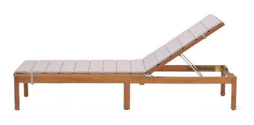 Reposera De Madera Almohadon Con Diseño Reforzado Reclinable