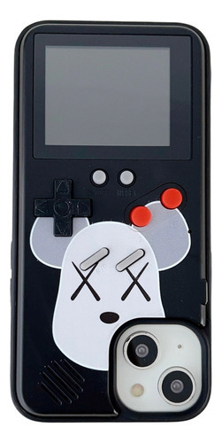 Funda Game Boy Con Pantalla Colores Bearbrick Para iPhone 14 Color Negro For iPhone 13