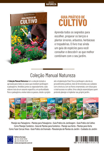 Manual Natureza - Volume 4: Guia Prático de Cultivo, de Editora Europa. Editorial Editora Europa, capa mole em português, 2022