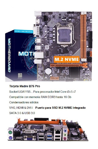 Motherboard B75 Compatible Con Socket 1155