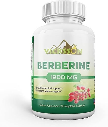 Imagen 1 de 5 de Berberine Hcl 1200 Mg 90 Cápsulas Oferta Remate