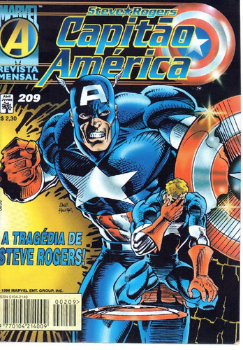 Lote Capitão America N° 202 Ao 211 - Em Português - Editora Abril - Formato 13 X 19 - Capa Mole - 1996 - Bonellihq Cx462 I23