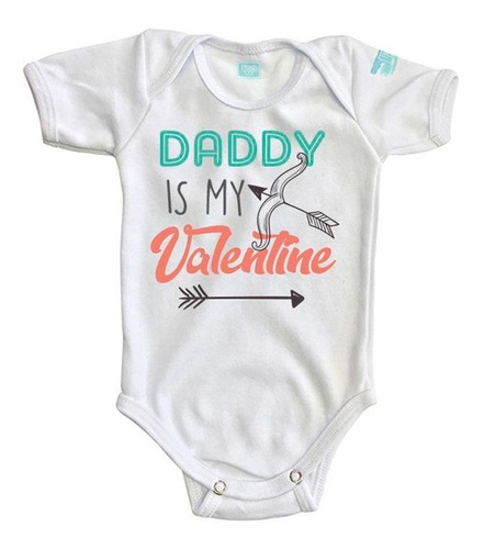 Pañalero Daddy Is My Valentine San Valentín Ropa Bebé Baby