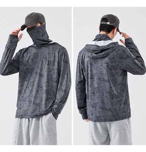 Protección Solar De Los Hombres Sudadera Con Capucha Camisa