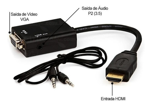 Imagem 2 de 7 de Conversor Hdmi / Vga Plus Data 807