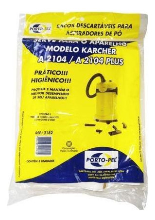 Saco Aspirador Karcher A2104 / A2104 Plus - 3 Und (ref.2182)