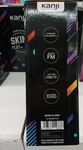 Parlante Portatil Kanji Skins Plus - Radio Fm