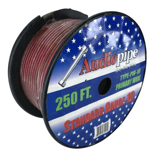 Rollo De Cable Audipipe 10 De Corriente /pw10r