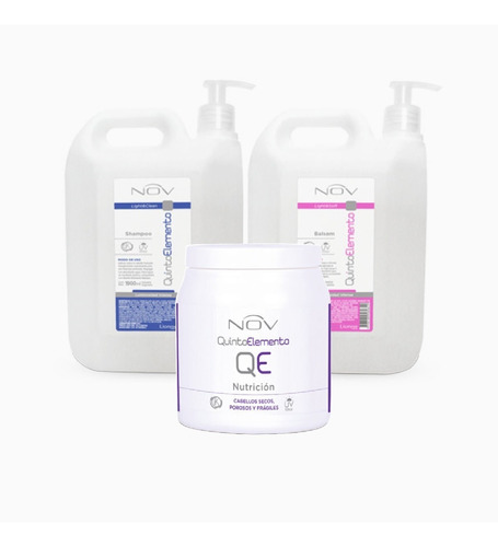 Kit Nov Quinto Elemento Shampoo Acondicionador + Máscara 1kg