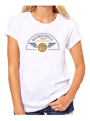 Remera De Mujer Basketball Championship Basquet Camp