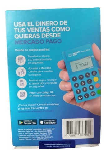 Máquina Point Mini Pago Seguro Rapido Bluetooth Mercadopago