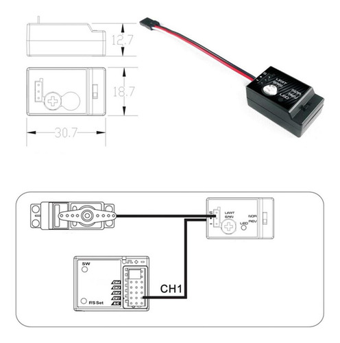 1 Carro Rc Deriva Unidade Gyro 4-substituições 6v Rc Carro