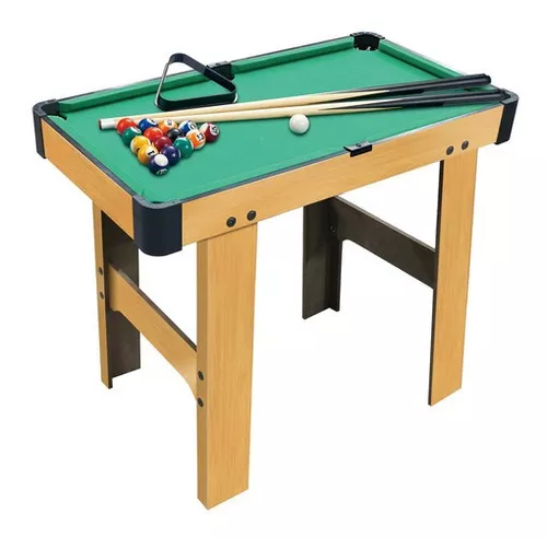 Jogo mesa mini bilhar sinuca snooker 69 x 36 x 19cm completo