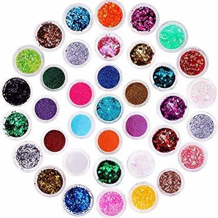 Chunky Glitter, Anezus 67pcs Holográfica Del Brillo Con El F