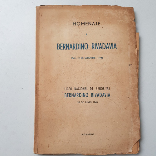 Homenaje A Bernardino Rivadavia 1945