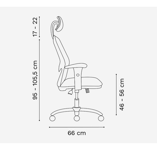 Imagen 8 de 9 de Sillon Mesh Ejecutivo Citiz Brazos Regulable Full Baires4