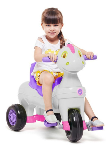 Triciclo Infantil Didino Empurrador Pedal Com Som Dinossauro