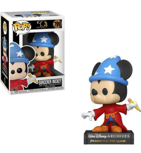 Imagem 1 de 2 de Funko Pop Sorcerer Mickey 799 Clássico 50 Anos - Disney