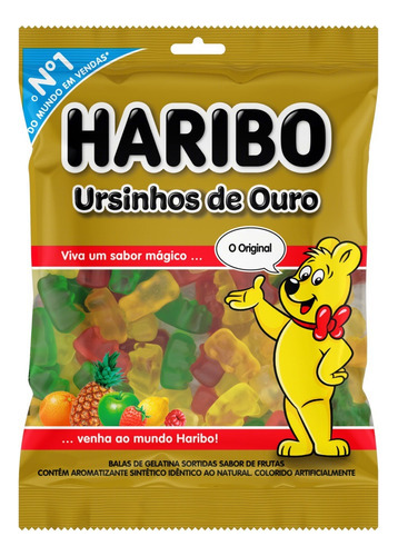 Bala De Gelatina Ursinhos De Ouro Frutas Haribo 80g