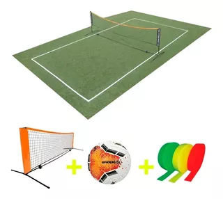 Cancha Futbol Tenis Completa Kit Red Parantes Líneas Pelota