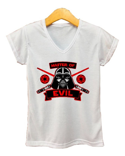 Remera Mujer Escote V - Star Wars Master Of Evil