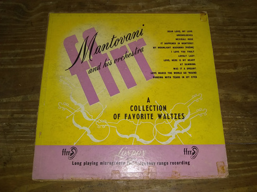 A Collection Of Favorite Waltzes - Mantovani. London Ll 570