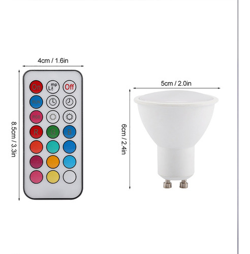 Lámpara Led Que Cambia De Color, Nueva Luz Blanca Cálida Gu1