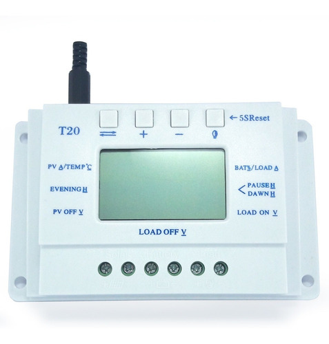 Controlador De Carga 20a - Mppt - 12v/24v - Lcd Completo