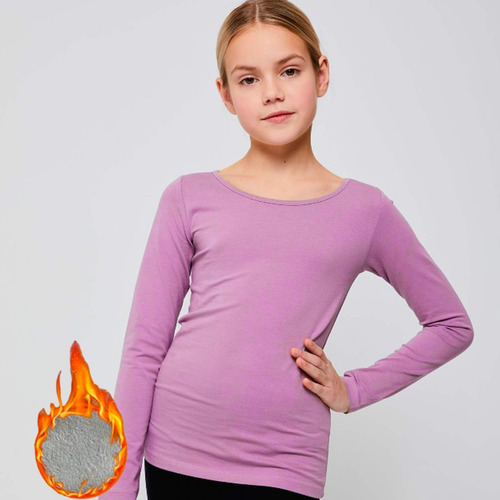 Camisa Infantil Térmica Segunda Pele Forrada Inverno Frio