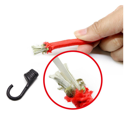 Cuerda Elástica Para Bicicleta, Soporte De Carga Rojo 100cm
