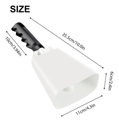 Instrumento Cowbell Instrument Con Mango De 10 Pulgadas Para