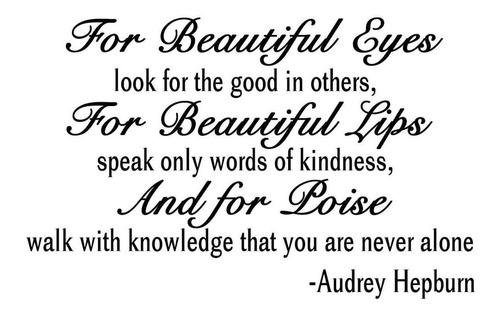 For Beautiful Eyes Audrey Hepburn Quote Decors Wall Say...