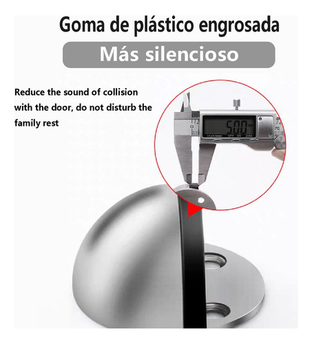 Juego De 6 Topes Magnéticos De Acero Inoxidable Para Puertas