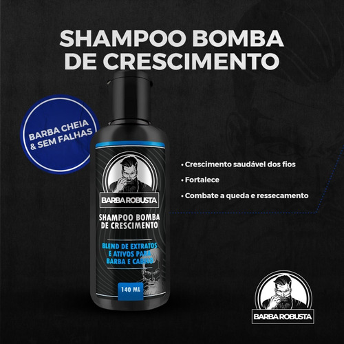 Imagem 3 de 9 de Escurecedor De Barba Preeche E Cobre Falhas + Shampoo
