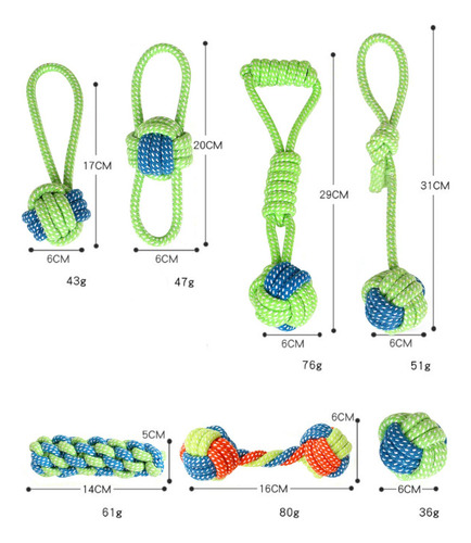 Cuerda De Juguete Para Perros, Juguetes De Cuerda Verde Rojo