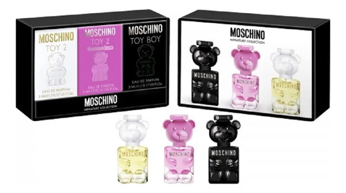 Perfume Moschino Toy2 5ml + Toy 2 Bubble Gym + Toy Boy 5ml 