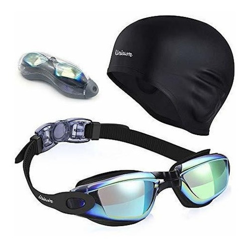 Lentes Piscina Con Gorro Goggles Swim Cap Set,anti Fog Swim