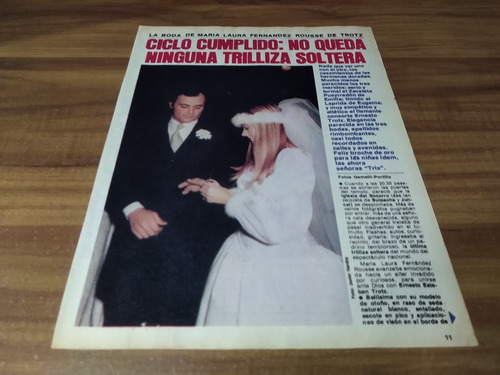(y258) Las Trillizas De Oro * Clippings Revista 3 Pgs * 1983 (Usado)