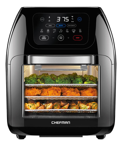 Chefman Freidora De Aire Multifuncional + Asador, Horno De