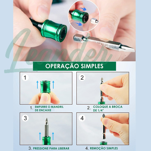 Ferramenta Organizar Brocas Porta Bits Suporte 6 Entradas