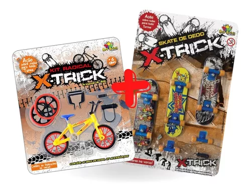 Skate Dedo 3un Mini Brinquedo Radical Com Bicicleta Kit Top