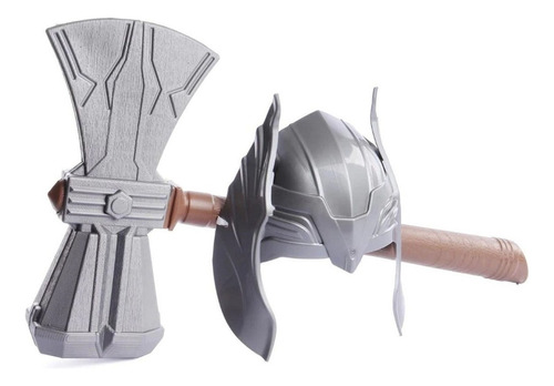 Kit Brinquedo Máscara Plástica Martelo Trovão Machado Thor