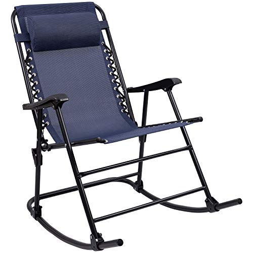 Furniwell Patio Rocking Zero Gravity Chair Outdoor Wide Recl