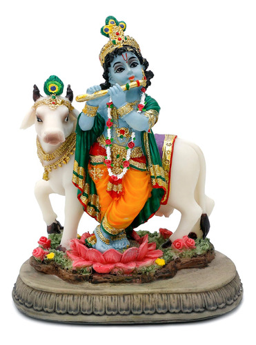 Alikiki Estatua Hindú De Dios Señor Krishna  5.7 Pulga.
