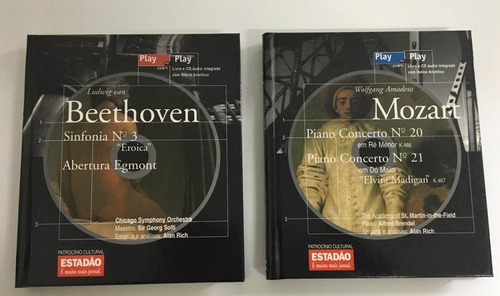 Box Cd Livro Mozart Beethoven Play By Play Estadão - 2 Vols 