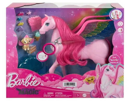 Unicornio Barbie Pegasus Rosa Com Acessorios Mattel Hlc40 Frete