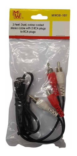 Cable 2 Rca X 2 Rca  0.90 M  Minwa