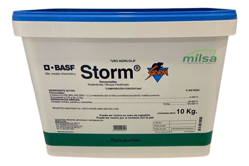  Storm 4g Parafinado 10kg Floucoumafen Veneno Para Ratas