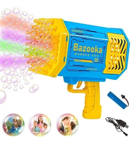 Bubble Gun Bazooka De 69 Hoyos Para Niños [u]